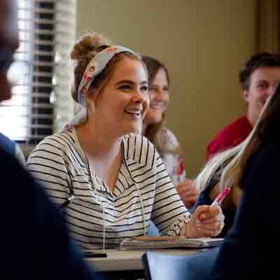 A student in class